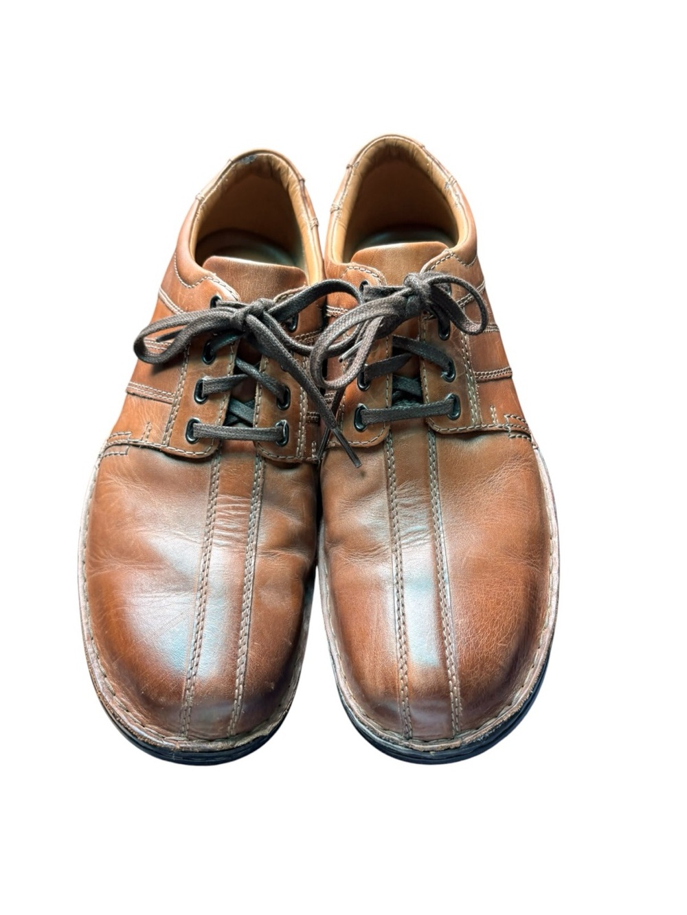 Men’s Casual Leather Oxford Shoes Size 11 Brown Clarks
